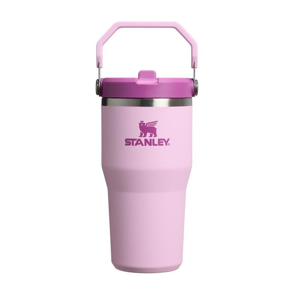 Ružová termoska z nehrdzavejúcej ocele 600 ml IceFlow™ Flip Straw 2.0 Cherry Blossom – Stanley