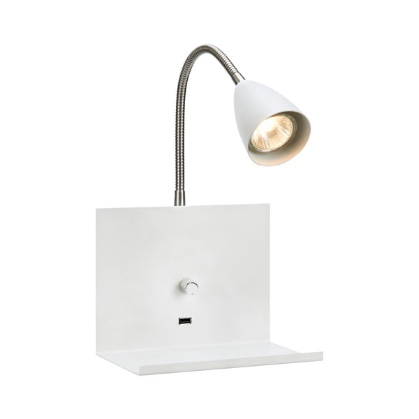 Biele nástenné svietidlo ø 6,5 cm Logi – Markslöjd