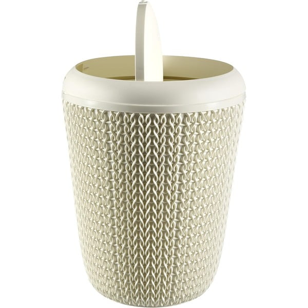 Biely odpadkový kôš do kúpeľne Curver Knit, 7 l-image-3
