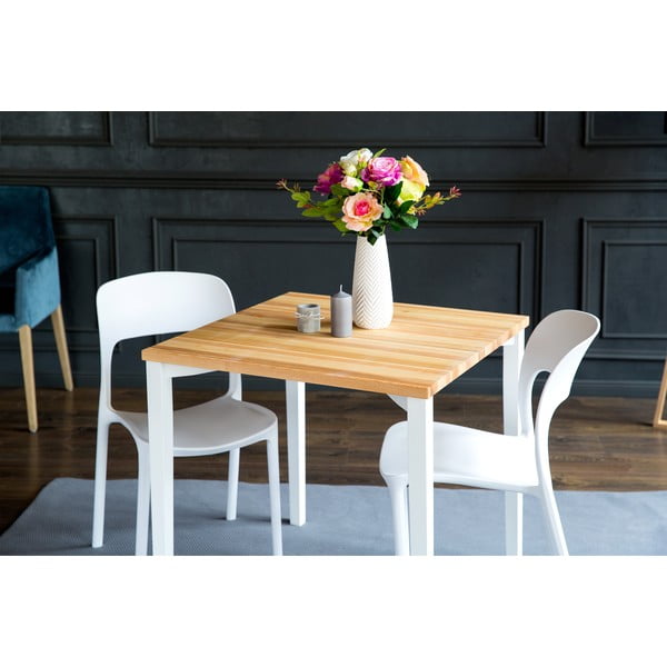 Biely jedálenský stôl Ragaba TRIVENTI, 80 × 80 cm-image-3