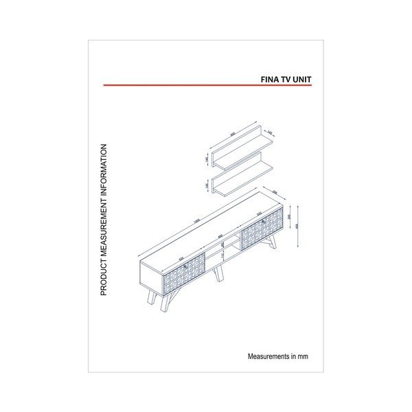 TV komoda v dekore orechového dreva Fina-image-2