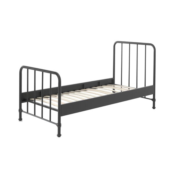 Sivá kovová detská posteľ 90x200 cm BRONXX – Vipack