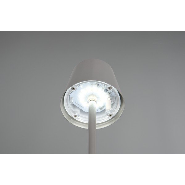 Sivá LED stolová lampa s kovovým tienidlom (výška  21 cm) Diaz – Reality-image-3
