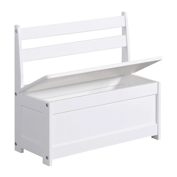 Biela detská lavica z masívneho borovicového dreva Pinio Baby-image-1