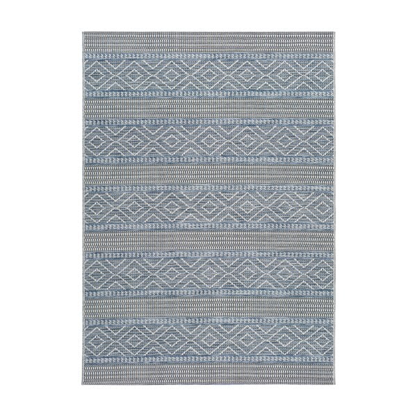 Modrý vonkajší koberec Universal Cork Lines, 155 x 230 cm