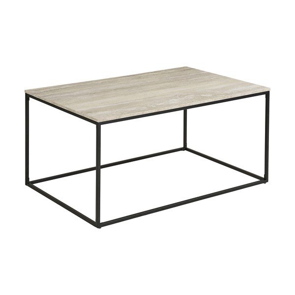 Čierny/béžový konferenčný stolík v dekore kameňa 60x90 cm Vita – House Nordic