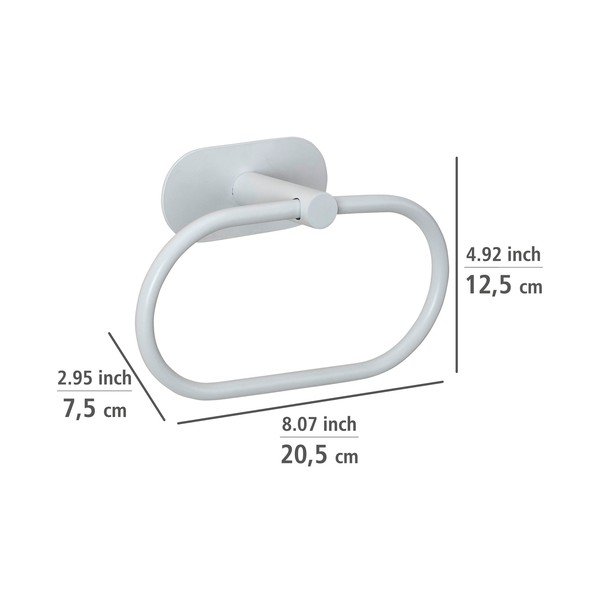 Biely samodržiaci držiak na uteráky z nehrdzavejúcej ocele Orea – Wenko-image-3