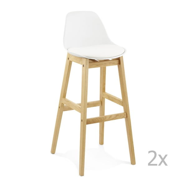 Sada 2 bielych barových stoličiek Kokoon Design Elody