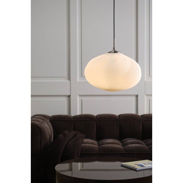 Biele/v striebornej farbe so stmievačom závesné svietidlo z opálového skla ø 50 cm Meringue – Jotex-image-1