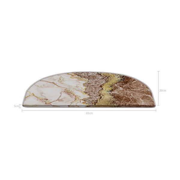 Nášľapy na schody vo svetlohnedo-krémovej farbe v súprave 16 ks 20x65 cm Golden Marble – Vitaus-image-4