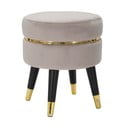 Béžová zamatová podnožka Paris – Mauro Ferretti