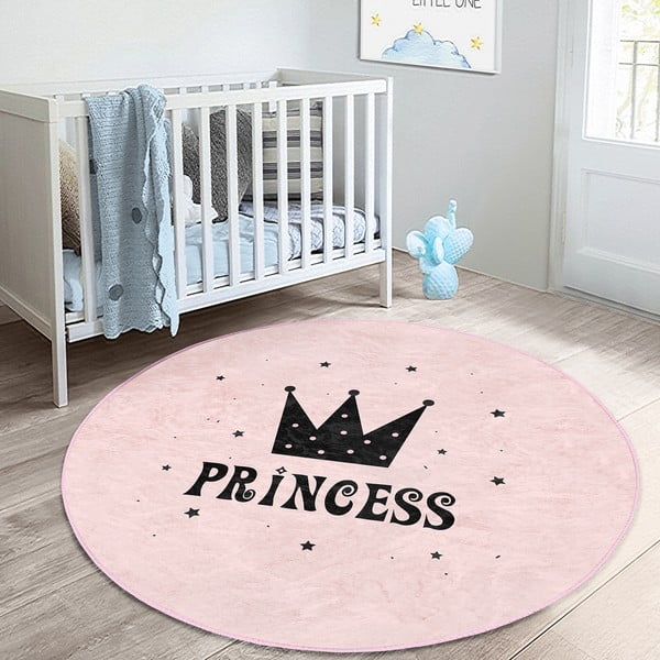 Ružový detský koberec ø 120 cm Comfort – Mila Home-image-2