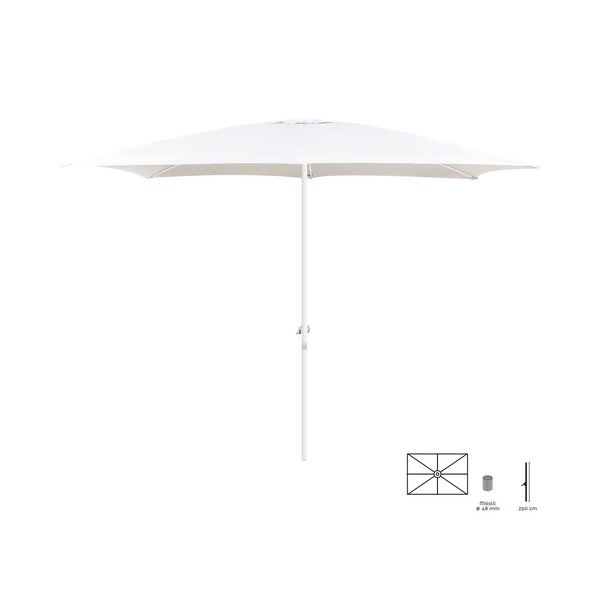 Biely slnečník ø 300 cm Alba - LDK Garden-image-3