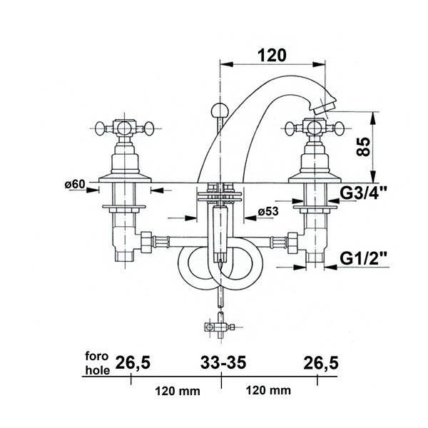 Umývadlová batéria v lesklej strieborno-zlatej farbe Antea - Sapho-image-2