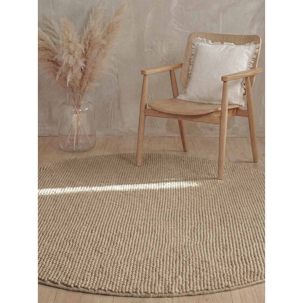 Ručne tkaný vlnený okrúhly koberec v prírodnej farbe ø 200 cm Richmond Diana – Ted Baker-image-2