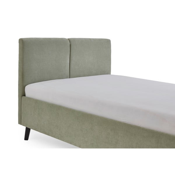 Svetlozelená čalúnená dvojlôžková posteľ s roštom 140x200 cm Piano – Meise Möbel-image-4