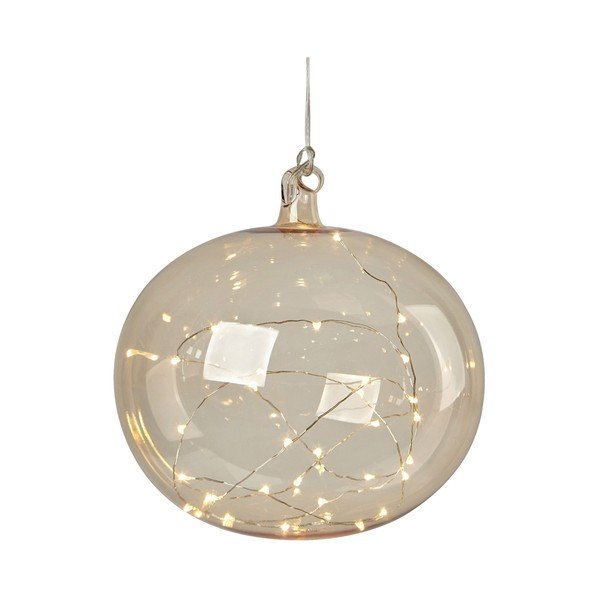 Oranžová závesná vianočná svetelná dekorácia ø 18 cm Lina – Markslöjd