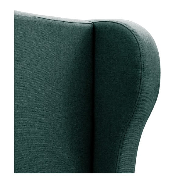 Petrolejovozelená posteľ s čiernymi nohami Vivonita Windsor, 160 × 200 cm-image-3