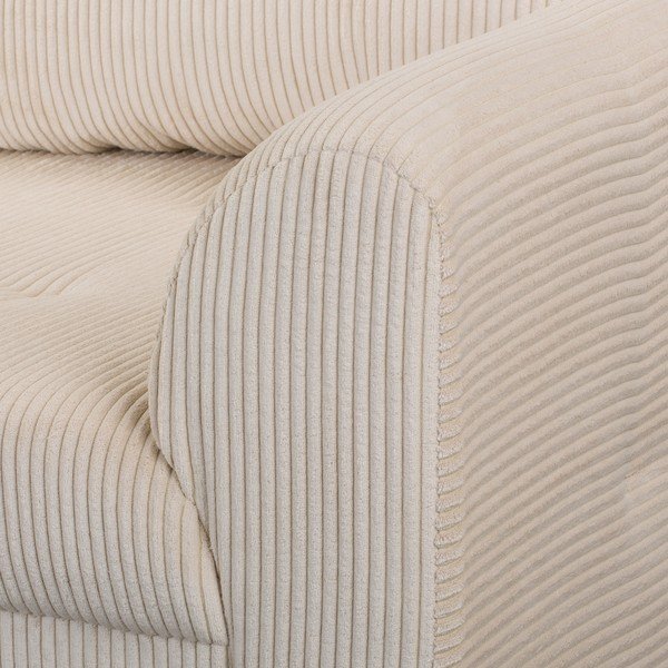 Krémovobiela menčestrová rohová pohovka (ľavý roh) Ariella – Ropez-image-1