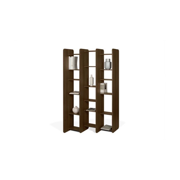 Knižnica v dekore orechového dreva TemaHome Twin, výška 187 cm-image-2