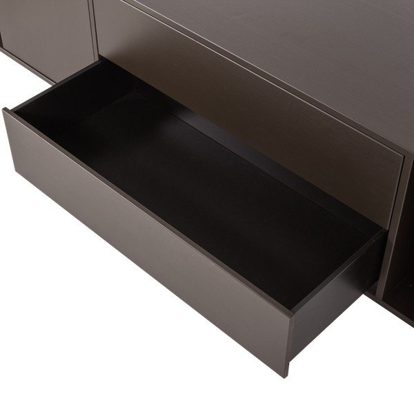 Tmavohnedý TV stolík z borovicového dreva 200x45x44 cm Settle Down – vtwonen-image-4