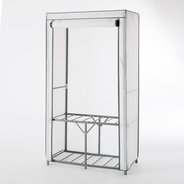 Biela textilná šatníková skriňa Compactor Wardrobe Organized-image-2