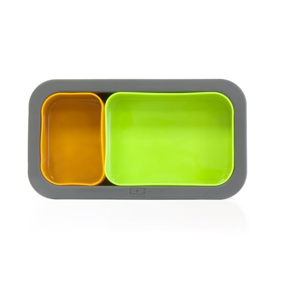 Silikónová krabička na desiatu Monbento Green/Orange