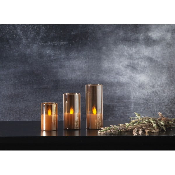 Oranžová LED vosková sviečka v skle Star Trading M-Twinkle, výška 7,5 cm-image-2