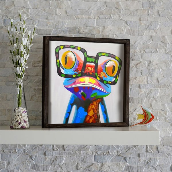 Dekoratívny zarámovaný obraz Frog, 34 × 34 cm-image-1
