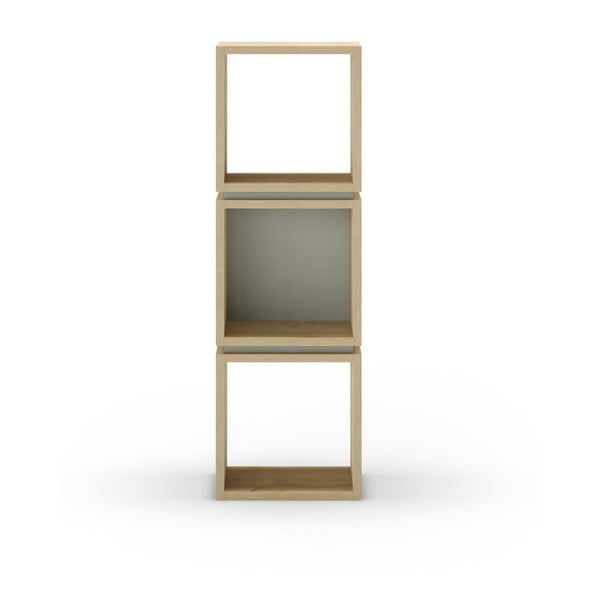 Knižnica v dekore duba v zeleno-prírodnej farbe 32x99,5 cm Lofty – Marckeric