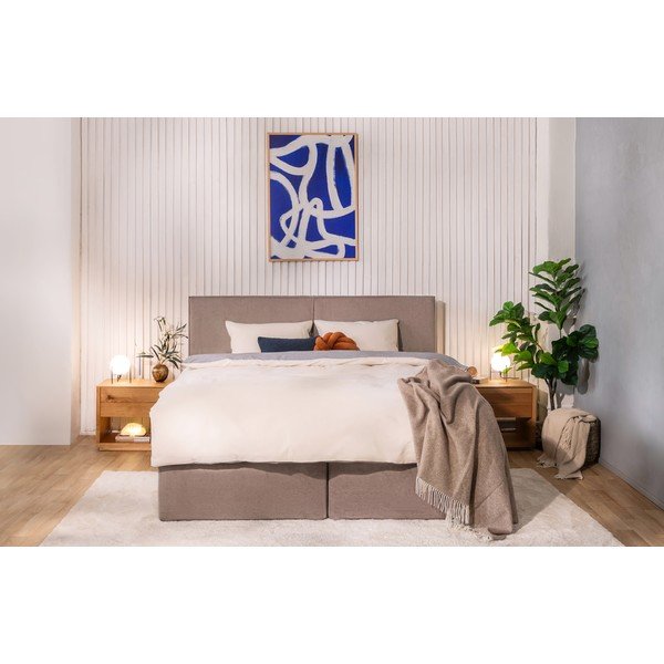 Boxspring posteľ taupe 160x200 cm Olia Bold – Bonami Selection-image-1