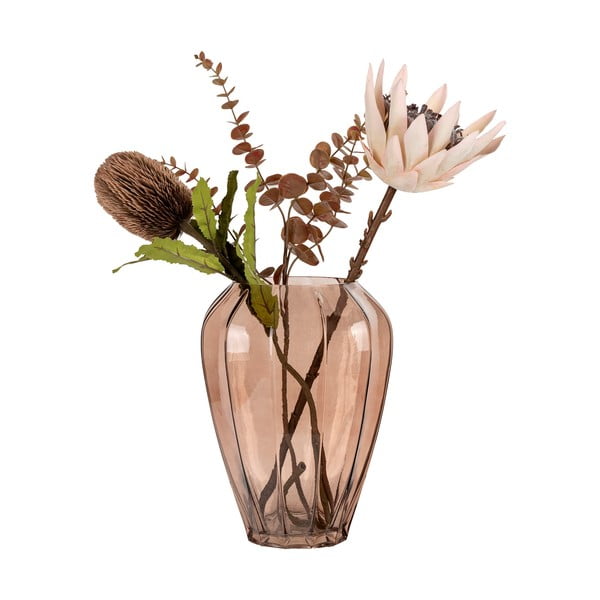 Hnedá sklenená váza (výška 29 cm) – House Nordic-image-3