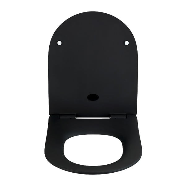 Čierne WC sedadlo Wenko Sedilo Black, 45,2 × 36,2 cm-image-1
