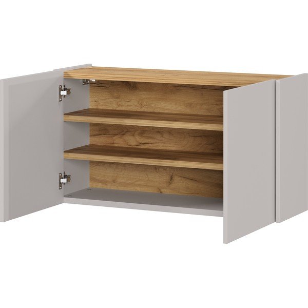 Krémovobiela závesná skrinka v dekore duba 93x52x29 cm Libbiano – Germania-image-1
