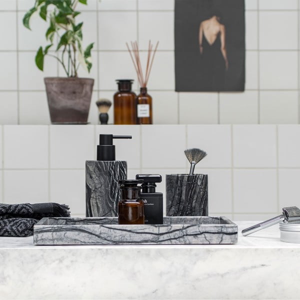 Čierny mramorový dávkovač mydla 0.2 l Marble – Mette Ditmer Denmark-image-1