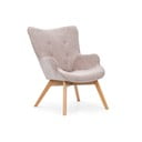 Svetloružové menčestrové kreslo Niko – Ropez