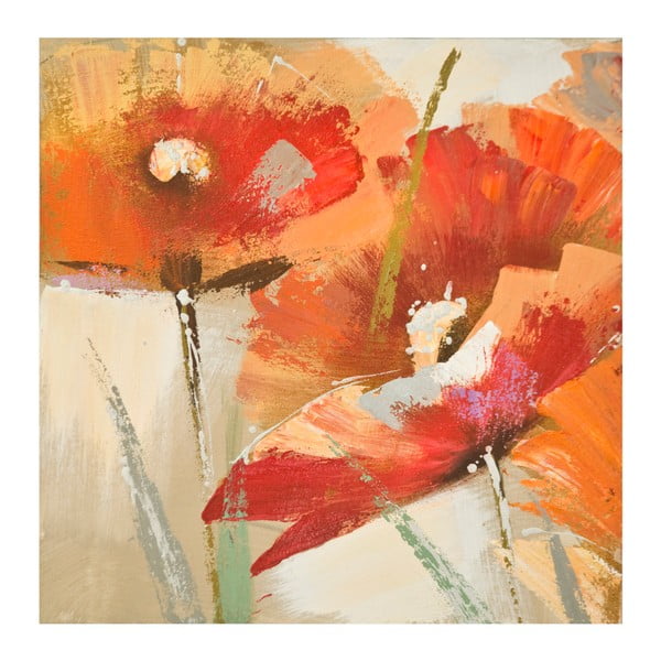Ručne maľovaný obraz Mauro Ferretti Flowers, 60 x 60 cm
