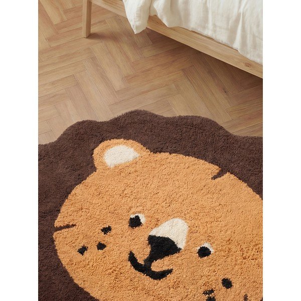 Oranžový/hnedý prateľný/ručne tkaný bavlnený detský koberec 112x120 cm Snuggle Lea – Hanse Home-image-2