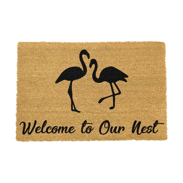 Rohožka Artsy Doormats Welcome To Our Nest Flamingo, 40 × 60 cm