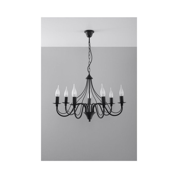 Čierne stropné svetlo Sollux Floriano 7-image-3