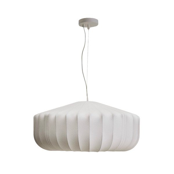 Biele stropné svietidlo s textilným tienidlom ø 76 cm Somar – Kave Home