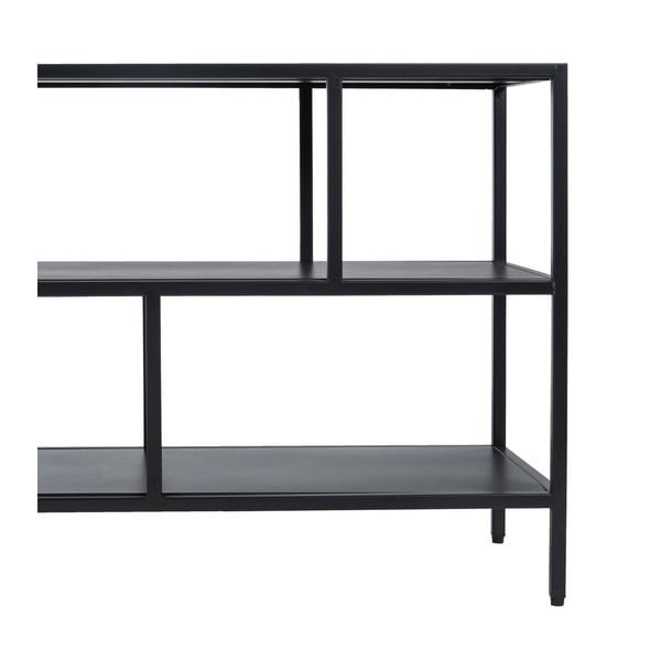 Čierny oceľový TV stolík 120x55 cm – Ixia-image-3
