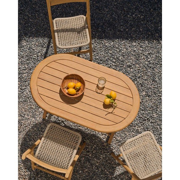 Záhradný jedálenský stôl z masívu akácie 70x120 cm Dandara – Kave Home-image-2