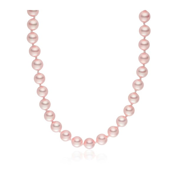 Ružový perlový náhrdelník Pearls Of London Mystic, 45 cm