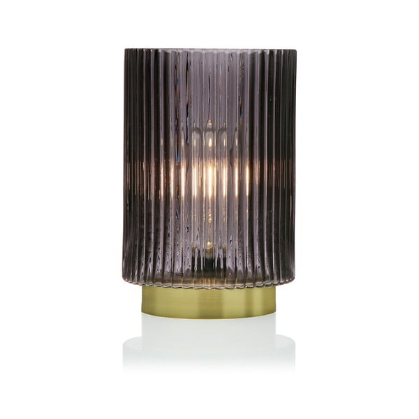 Sivá sklenená olejová LED lampa Versa Relax, ⌀ 15 cm