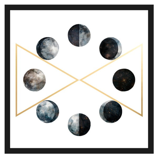 Obraz na plátne Marmont Hill Moon Phases, 41 × 41 cm