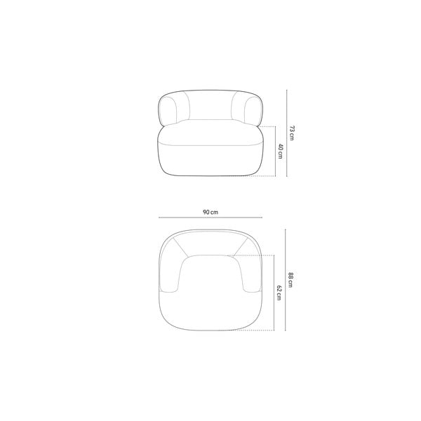 Béžové kreslo z textílie bouclé Jenny – Micadoni Home-image-4