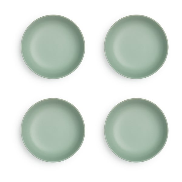 4-dielna zelená sada riadu z kameniny Sabichi-image-3