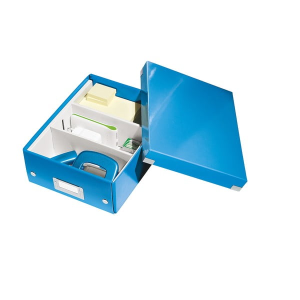 Modrý kartónový úložný box s vekom Click&amp;Store - Leitz-image-4