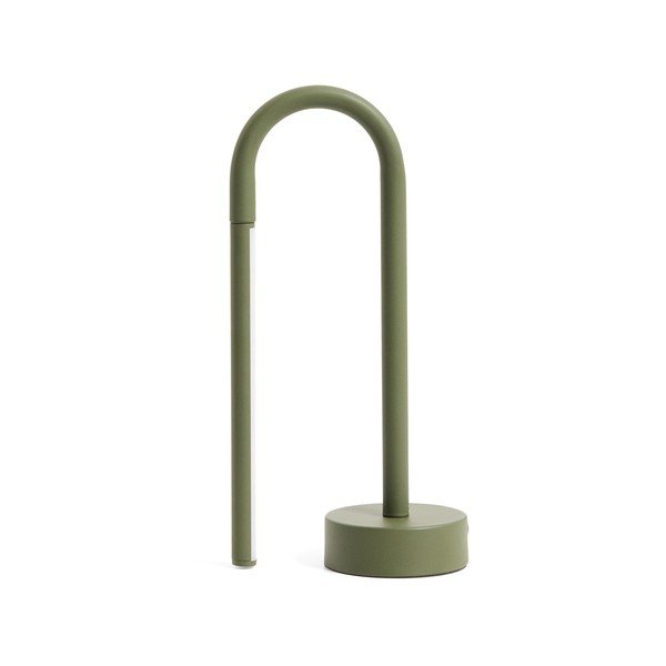 Zelená kovová LED stolová lampa (výška  30 cm) Bow – Kave Home